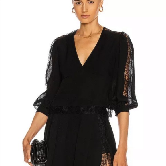 FLEUR DU MAL LOULOU LACE BLOUSE NWT /325$ - Picture 4 of 10